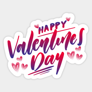 Happy Valentine's Day lettering Happy Valentine's T-Shirt happy valentines day Shirts Sticker